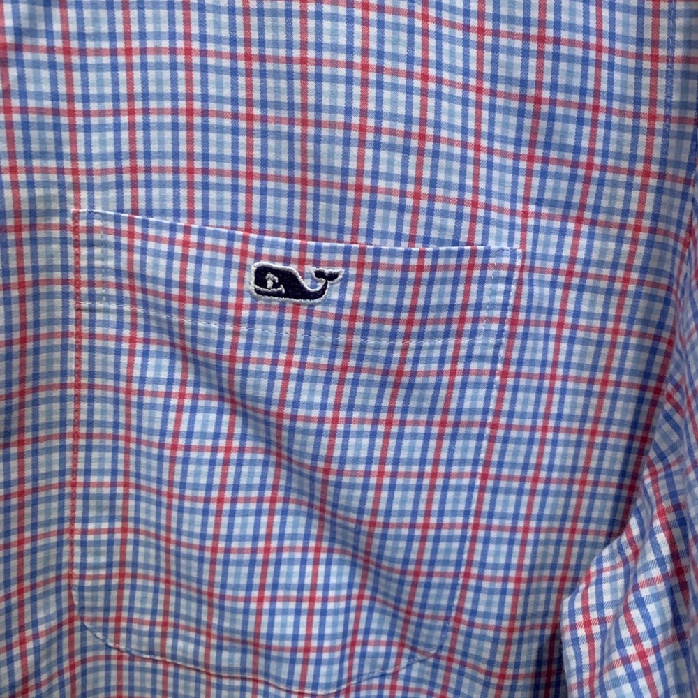 Vineyard Vines Performance Checked Button Down Sh… - image 2
